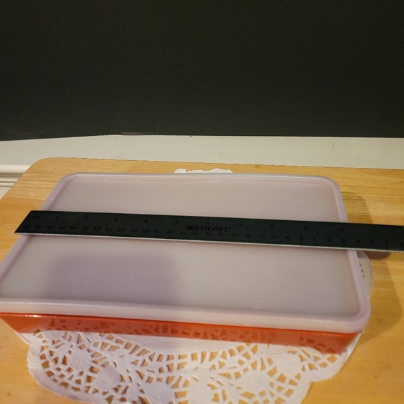 Set of 2 Vintage Tupperware Marinade/Storage Trays Paprika Red w/ Lids - Picture 8 of 11
